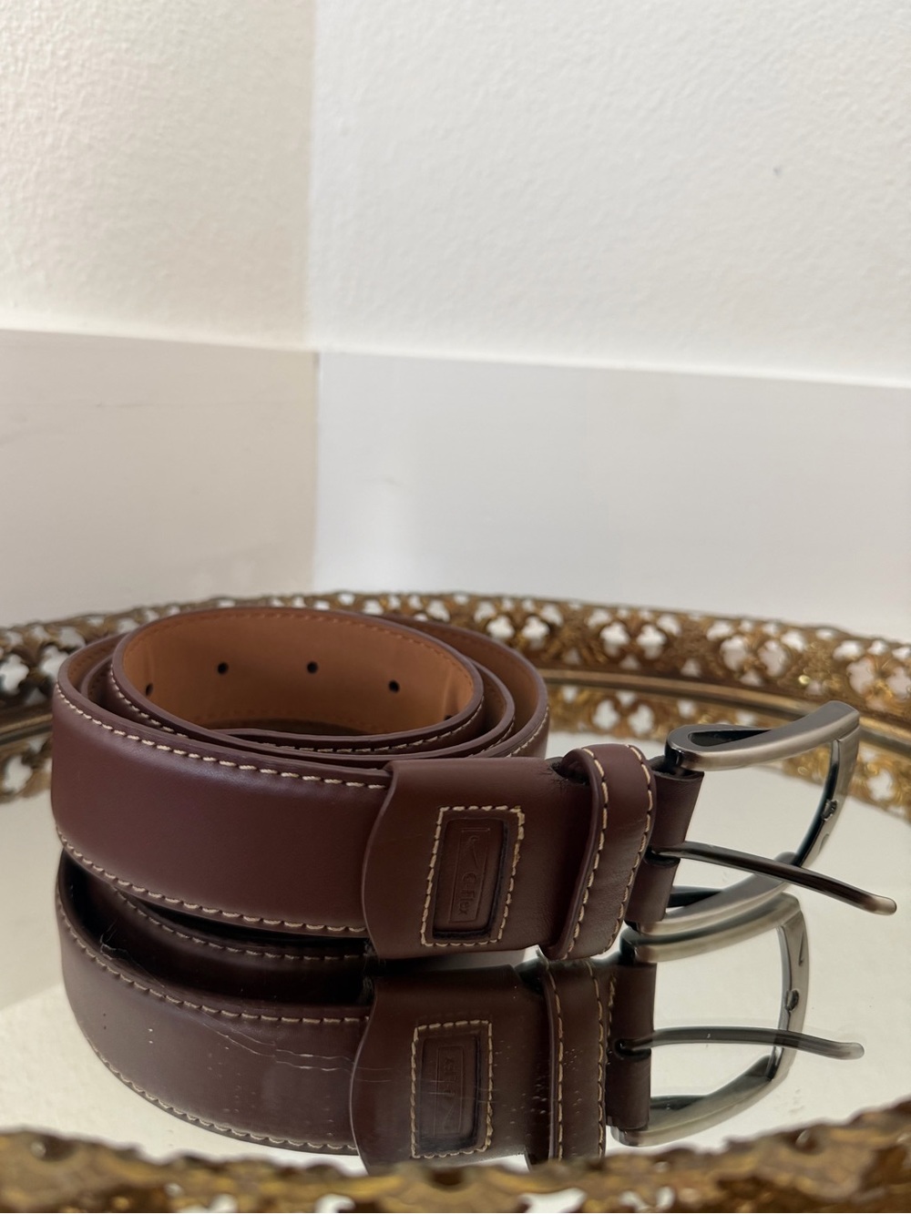 Nike G-Flex Men’s Golf Belt Brown Leather Size 34